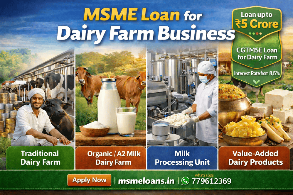 MSME loan for Dairy Farm Business Hyderabad India
