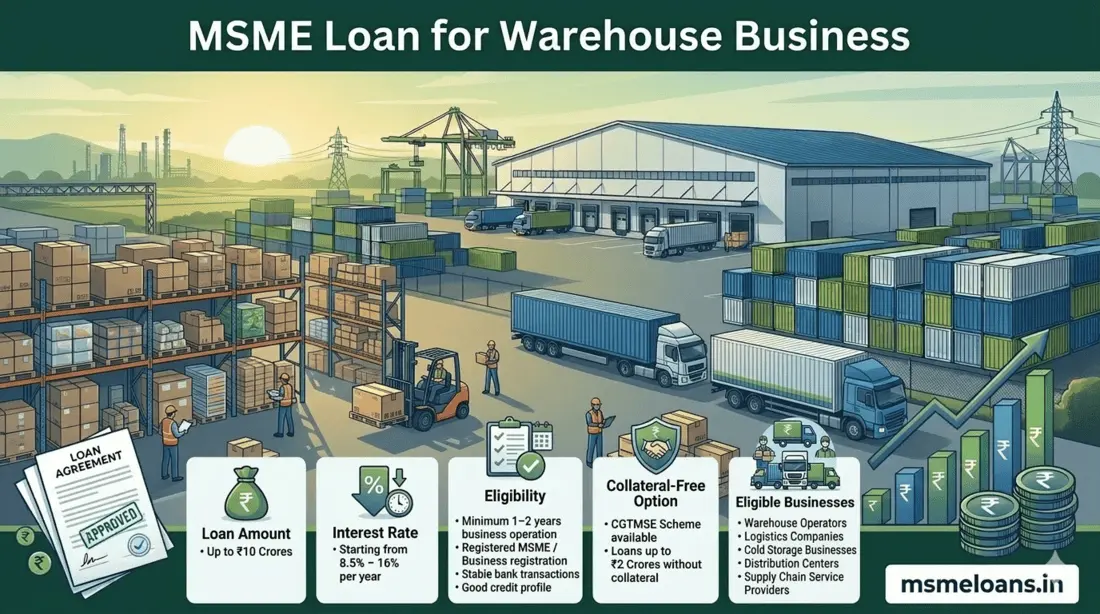 MSME loan for warehouse business india