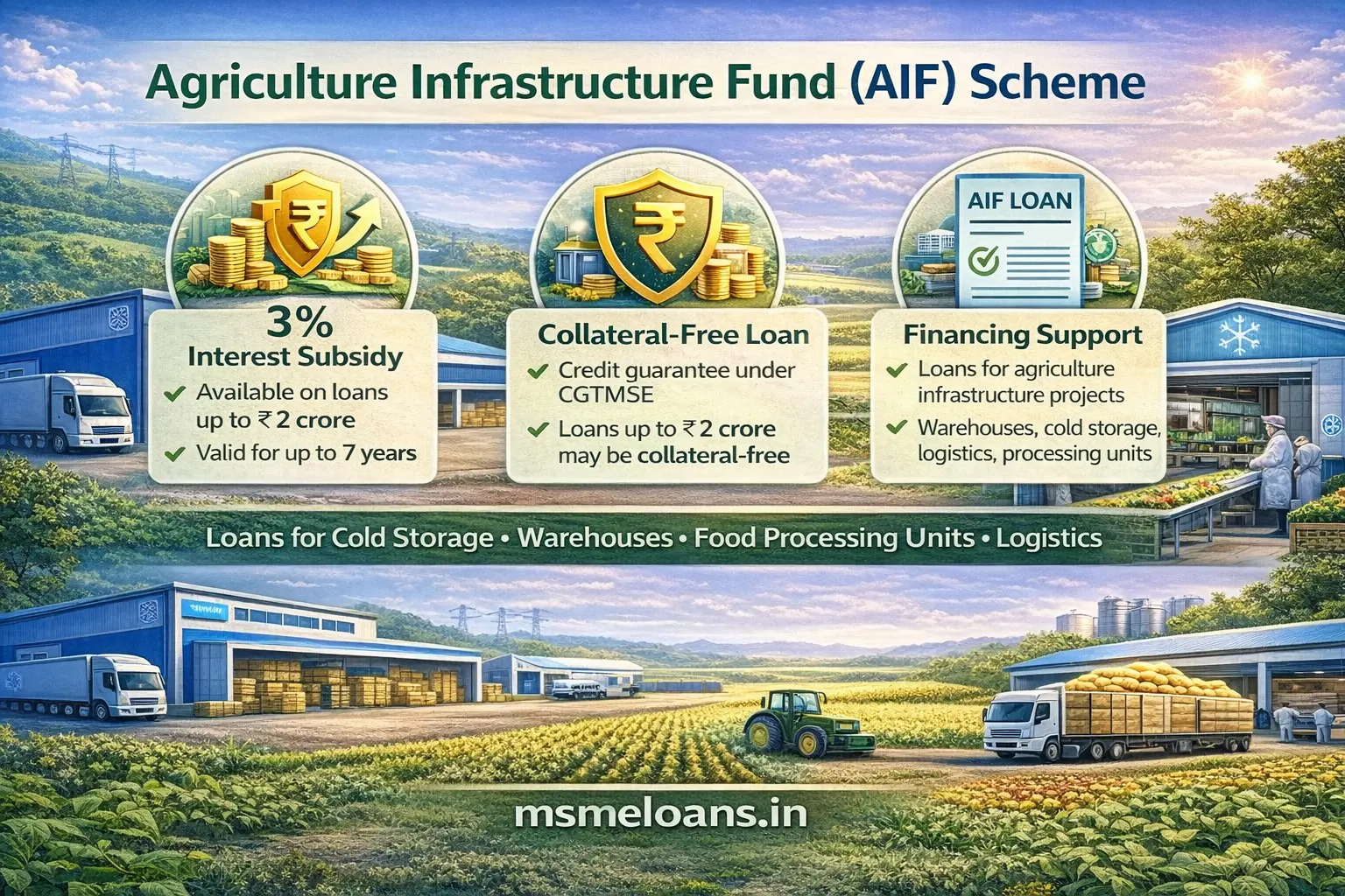 agriculture infrastructure fund AIF subsidy apply online india
