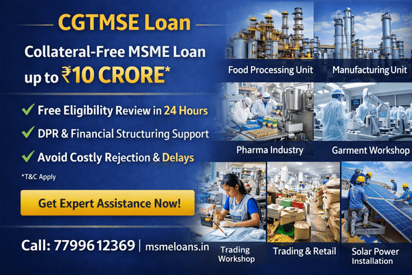 apply cgtmse loan msme upto 10 crore hyderabad India