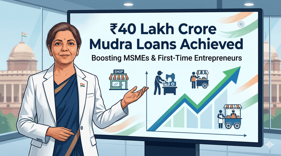 40 Lakh crores Mudra Loans