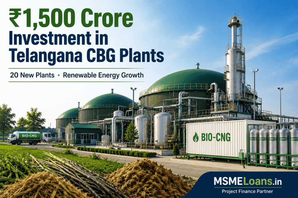 1500 cr investment in telnagana CBG plants 20 new cbg plants across Telangana